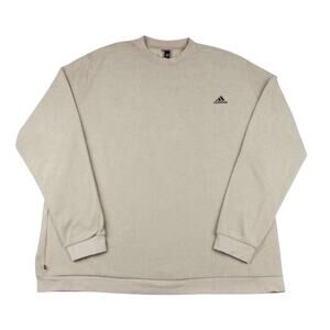 Adidas Golf Core Crew Khaki Long Sleeve Sweatshirt  - Size 2XL